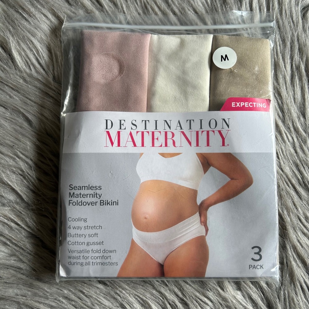 Destination Maternity Seamless Foldover Bikini Women's Size Medium Underwear